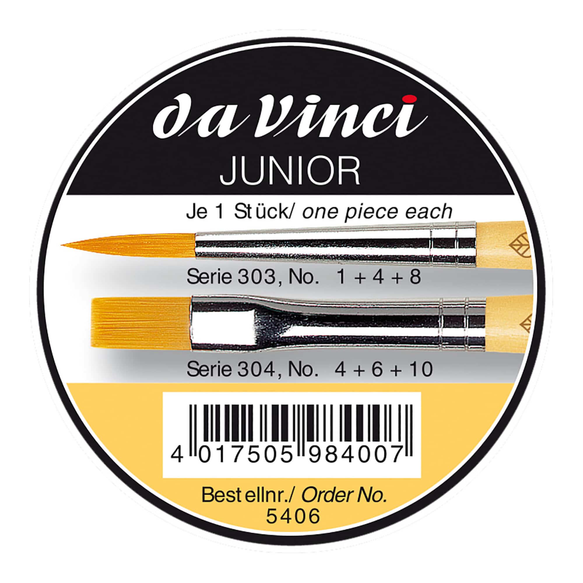 da Vinci JUNIOR Synthetics 6 Piece Brush Tin Set